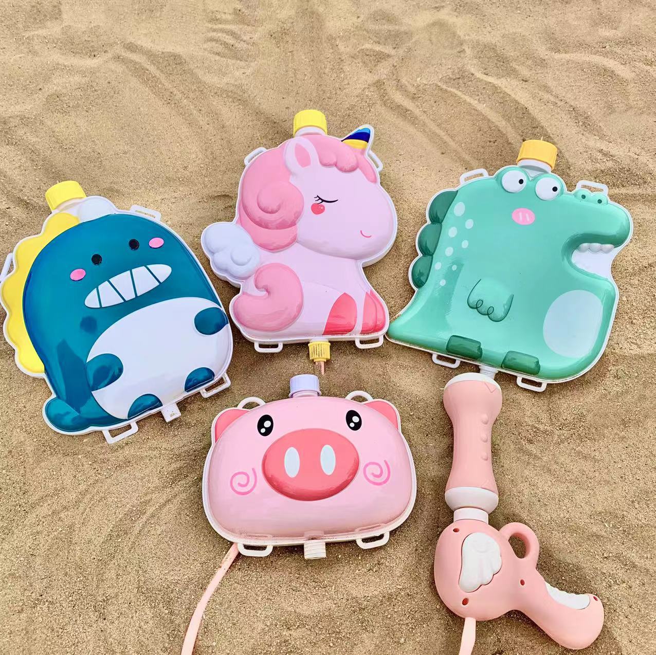 Mochila para niños pistola de agua juguete extraíble pistola de pulverización de agua de playa caja ciega puesto de mercado nocturno suministro al por mayor