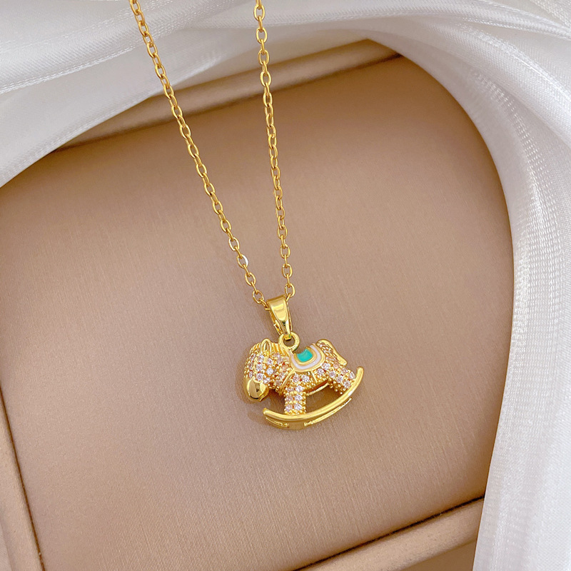 Gorgeous Full Diamond Collarbone Chain Luxury Titanium Steel Necklace_voghion.com