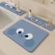 Ins Cartoon Diatom Mud Drying Mat Faucet Absorbent Mat Kitchen Desk Surface Mat Bathroom Washstand Toothbrush Coaster