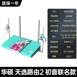 Asus Tianxuan Gaming Router 2 Hatsune Miku Co-Branded Wireless Wifi7 Wireless High-Speed Gigabit 2.5g Port