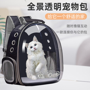 Transparent shell pet bag new fashion trend large capacity space cover cat bag panoramic dog backpack wholesale