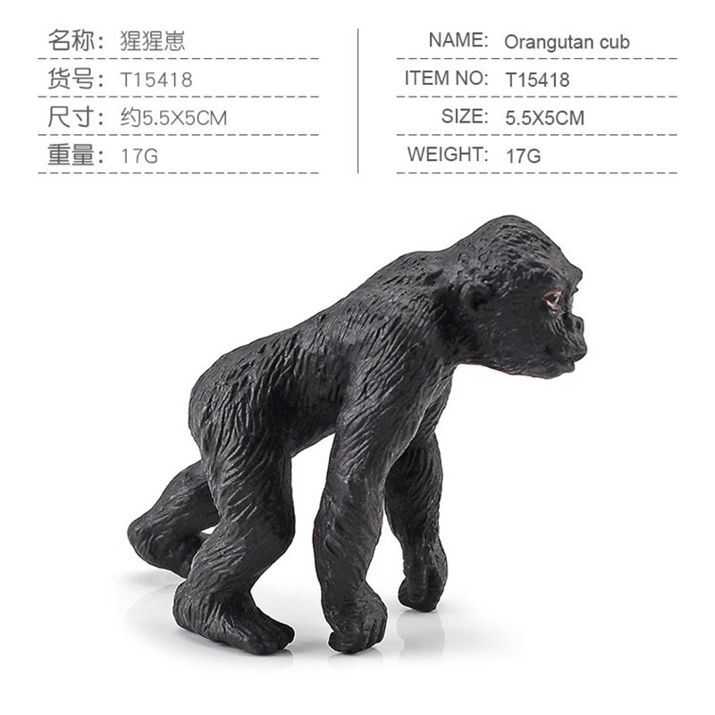 Transfronterizo de exportación mini modelo animal de simulación oso pardo cola blanca ciervo canguro Kaola ardilla decoración juguete