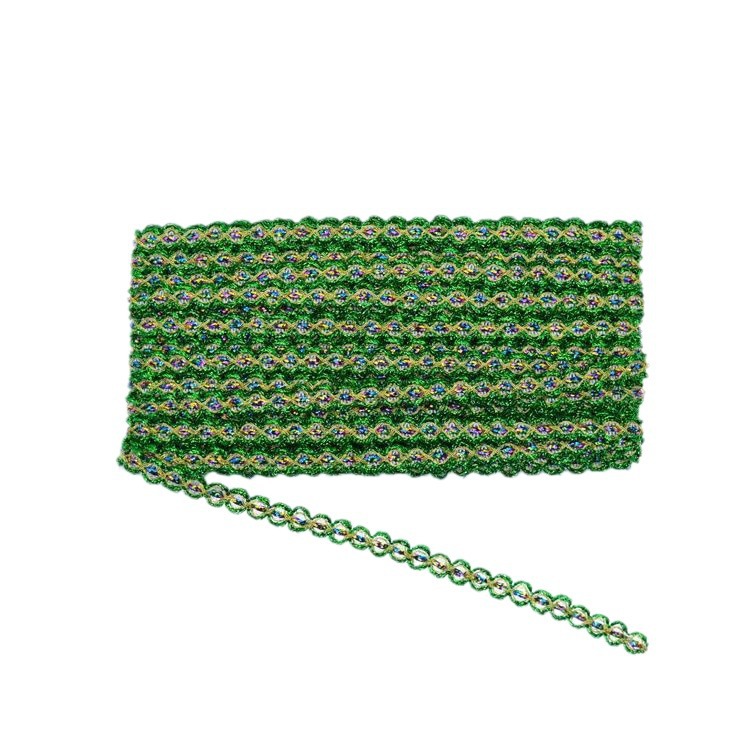 1 cm color tiras de encaje pequeño accesorios de ropa de escenario cinta de encaje de bricolaje cinta de seda de oro y plata tela decorativa encaje