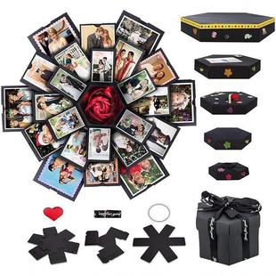 Trendy Popular Explosive Box Hexagonal Multi-Layer Surprise Confession DIY Photo Album Creative Birthday Gift Box