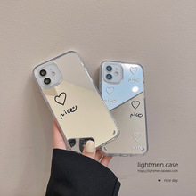 韩风镜面适用iphone15promax苹果12手机壳11新款xr女x镜子8plus14