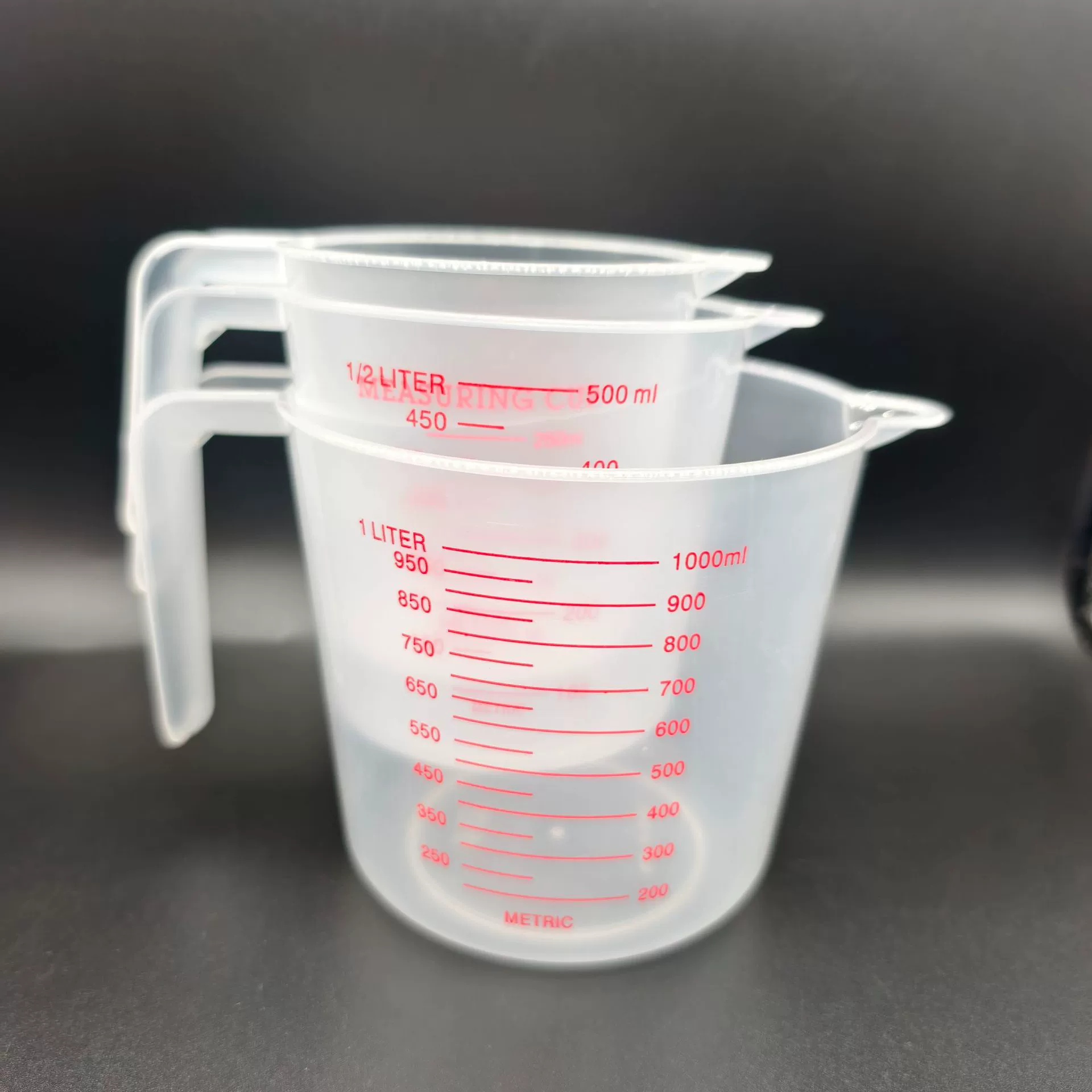 Set, measuring cup, 3 piece set, 250 ml, 500 ml, 1000 ml