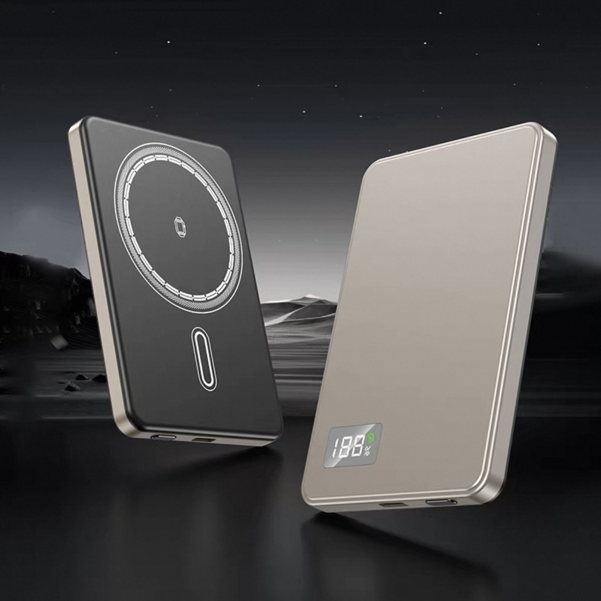 Nueva tarjeta adhesiva banco de energía móvil portátil magsafe carga rápida banco de energía inalámbrico de succión magnética ultrafina 10000mAh