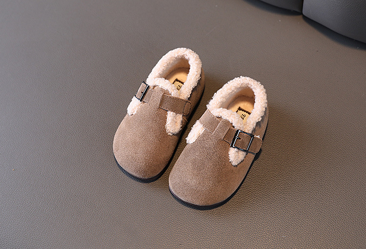 Barns bomullsskor plyschisolering vinterpäls och bönor tjejer med prinsessskor,_voghion.com