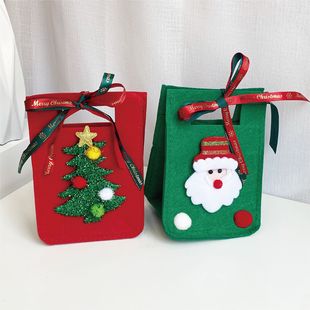 Christmas gift bag gift bag hand bag large cloth bag Christmas Eve handbag candy apple packaging now