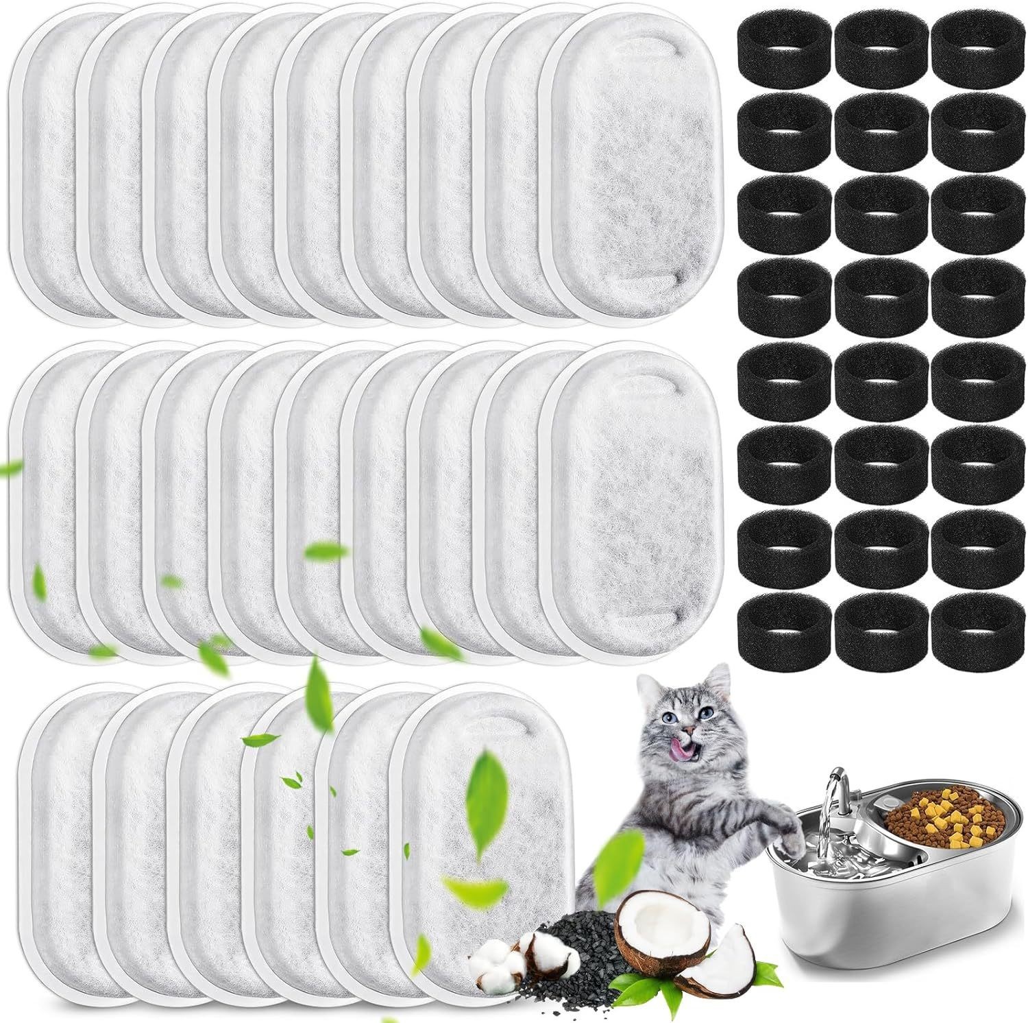 Filter and purify water quality intelligent pet water dispenser filter element circulation accessories stainless steel replacement core