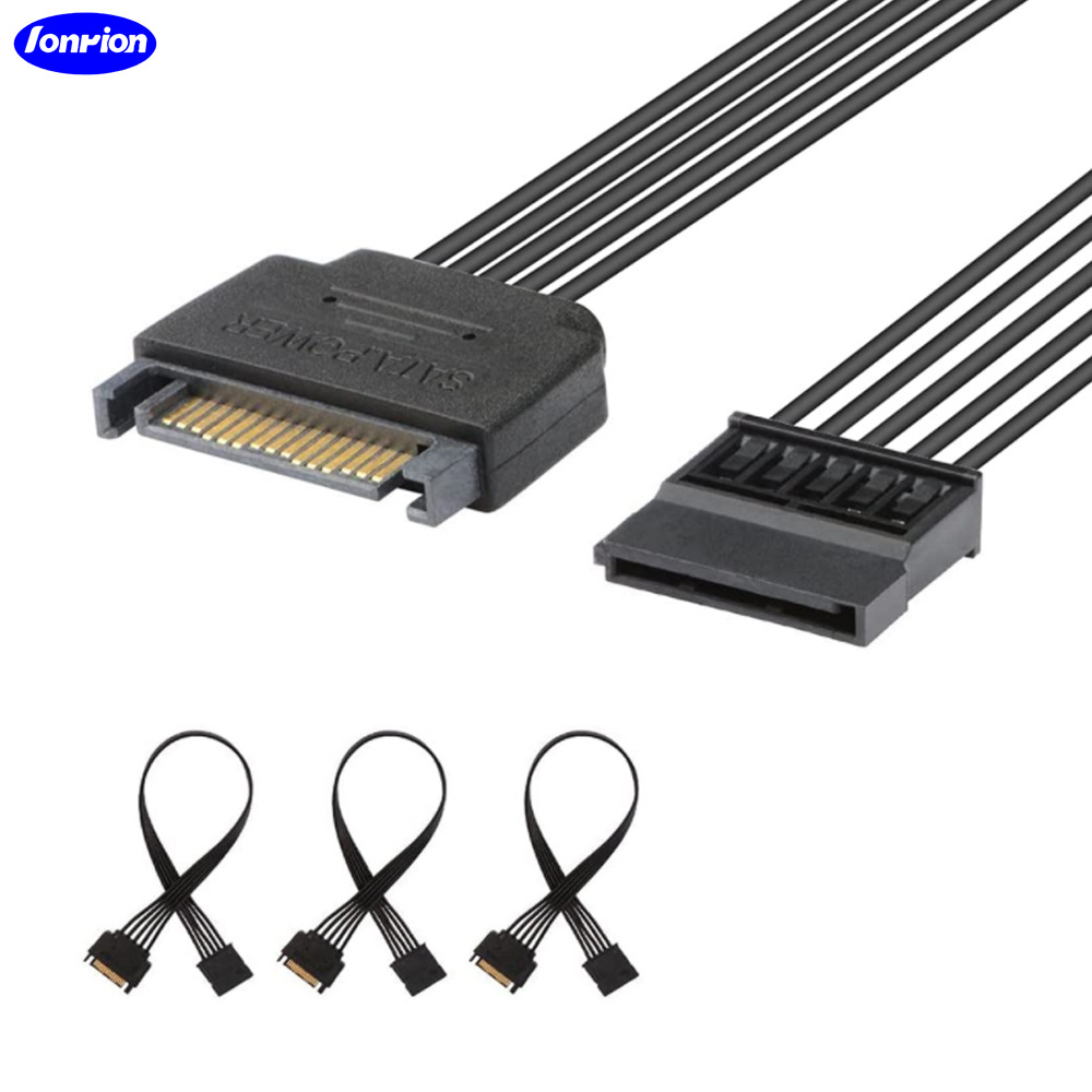 LR SATA 15P公转母黑色电脑机箱线 服务器连接线 硬盘电源分配器