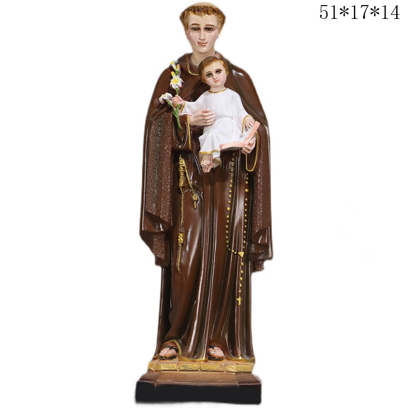 50cm transfronterizo Antonio Antonio San Antonio estatuas de luz de la iglesia de la casa decoración de la figura principal de la sala de estar