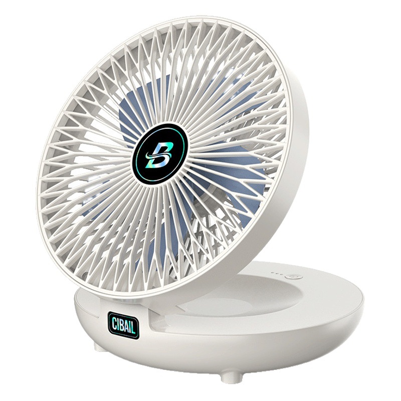 Ventilador de pared de escritorio al aire libre dormitorio de estudiantes Ventilador de escritorio USB recargable portátil plegable ventilador sin perforar