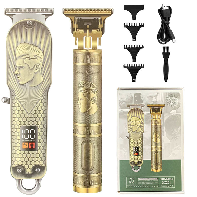 Corte de pelo eléctrico transfronterizo al por mayor retrógrado tallado impulsor eléctrico cabeza baldía de aceite impulsor eléctrico cortadora de plástico afeitar