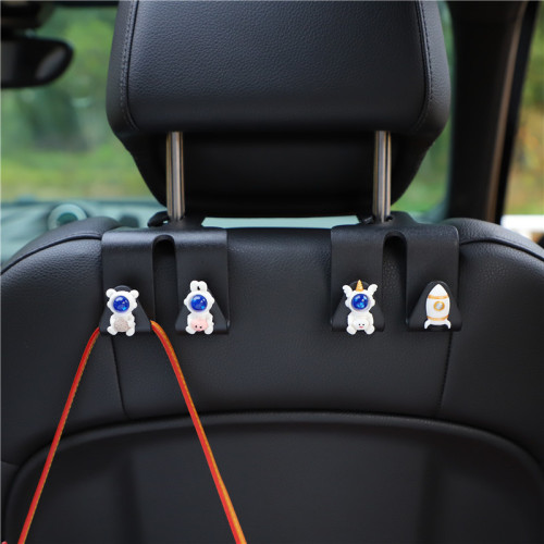 Car hook Cartoon double-headed chair back car hook Creative multifunctional storage and decoration car supplies collection