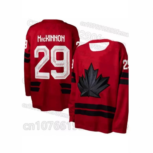 2026 new Canadian hockey jersey, Nathan MacKinnon style # 29 long sleeve T-shirt men's fan gear