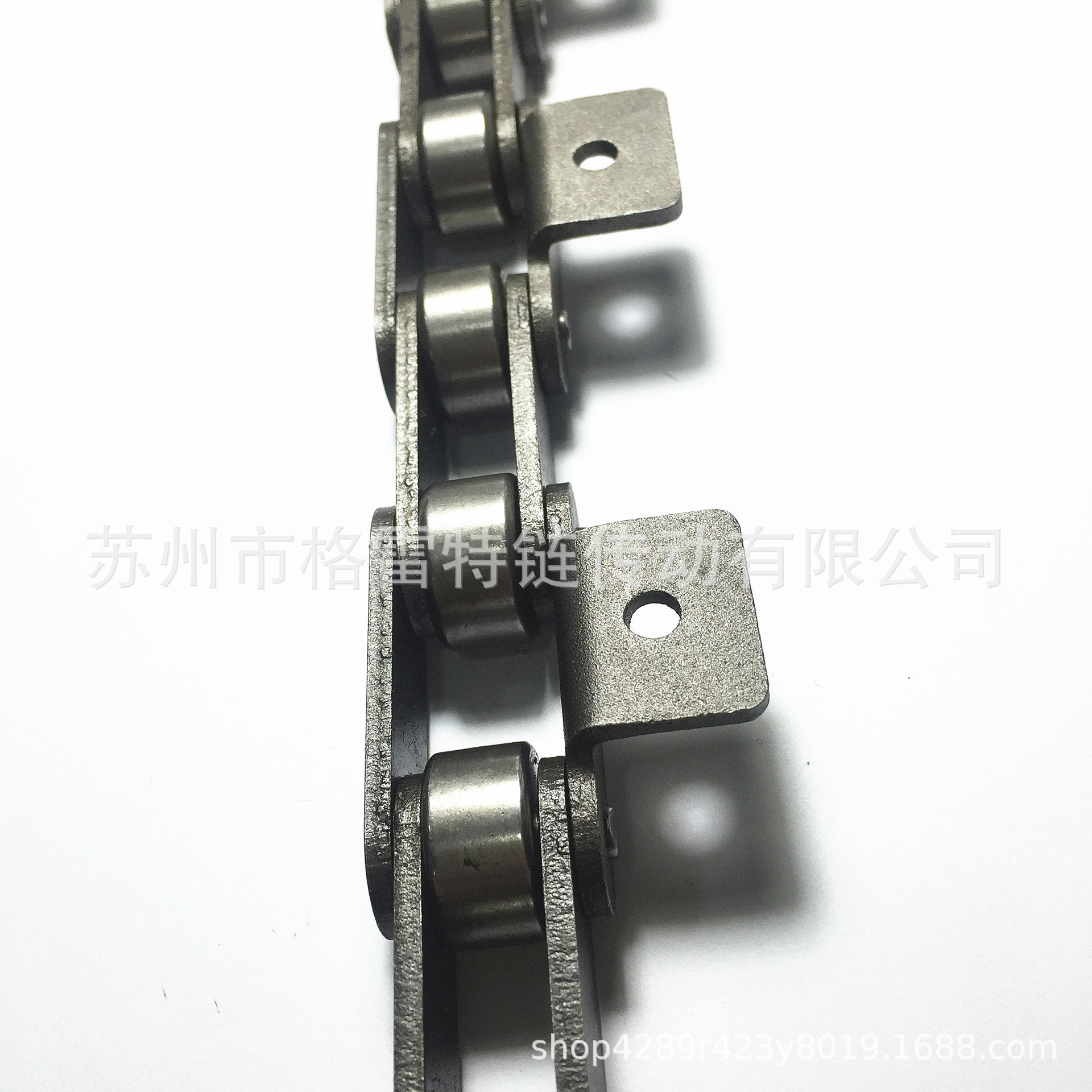 工厂销售双节距带附件弯板链条 C2062全碳钢附件链条现货