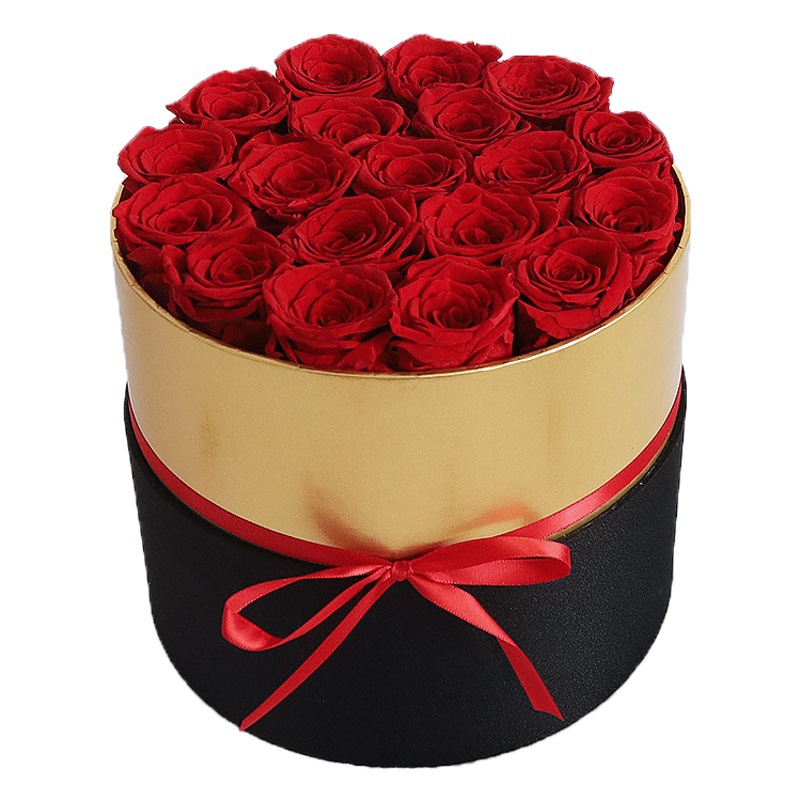 Regalos transfronterizos de comercio exterior 1/7/12/19 Flores Rosa abrazo cubo regalos de Navidad al por mayor