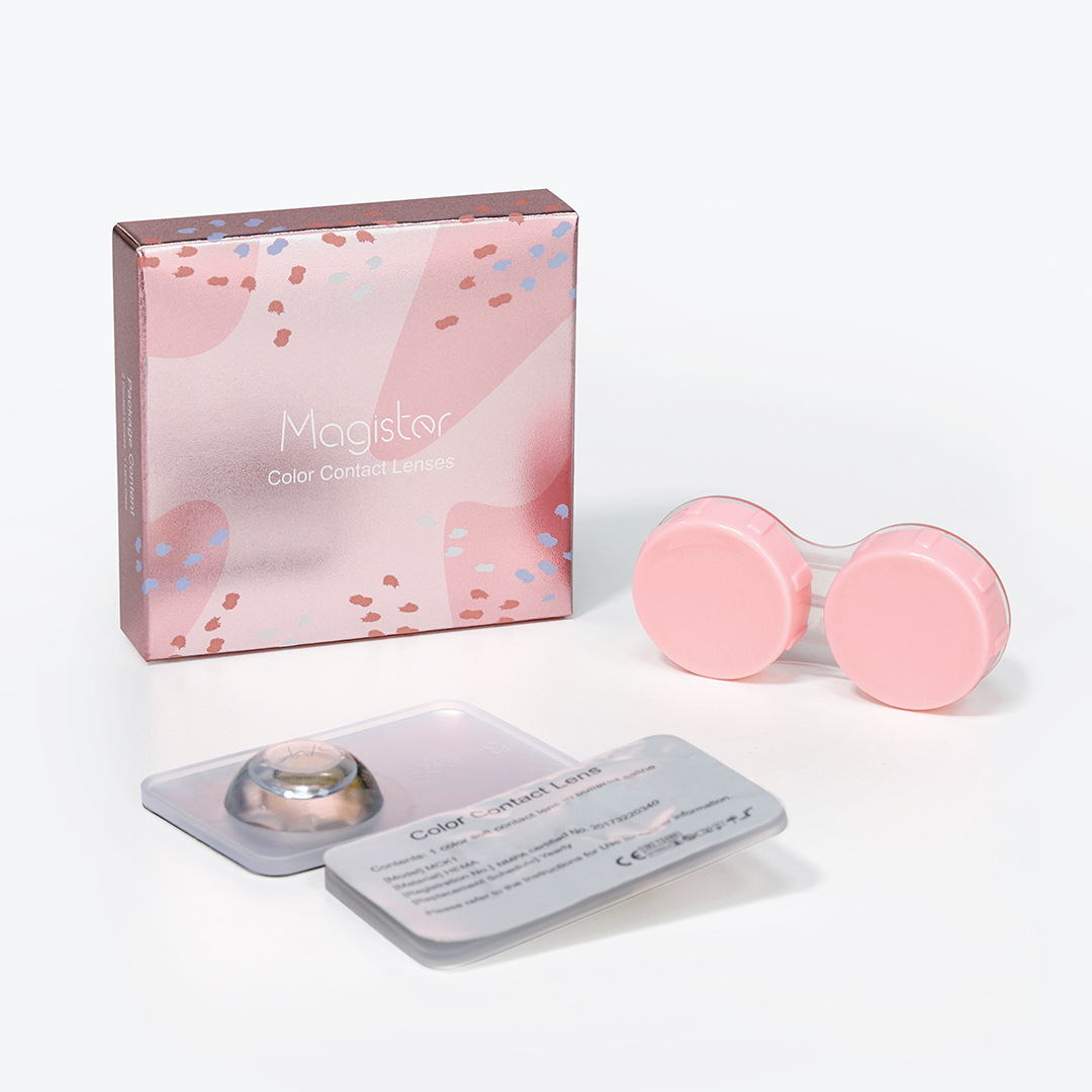 Color contact lens case contact lens cas...