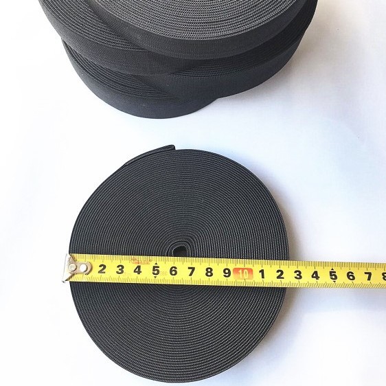 厂家直销25mm黑色加宽裤腰辅料织带袖套松紧带高弹力DIY辅料橡筋