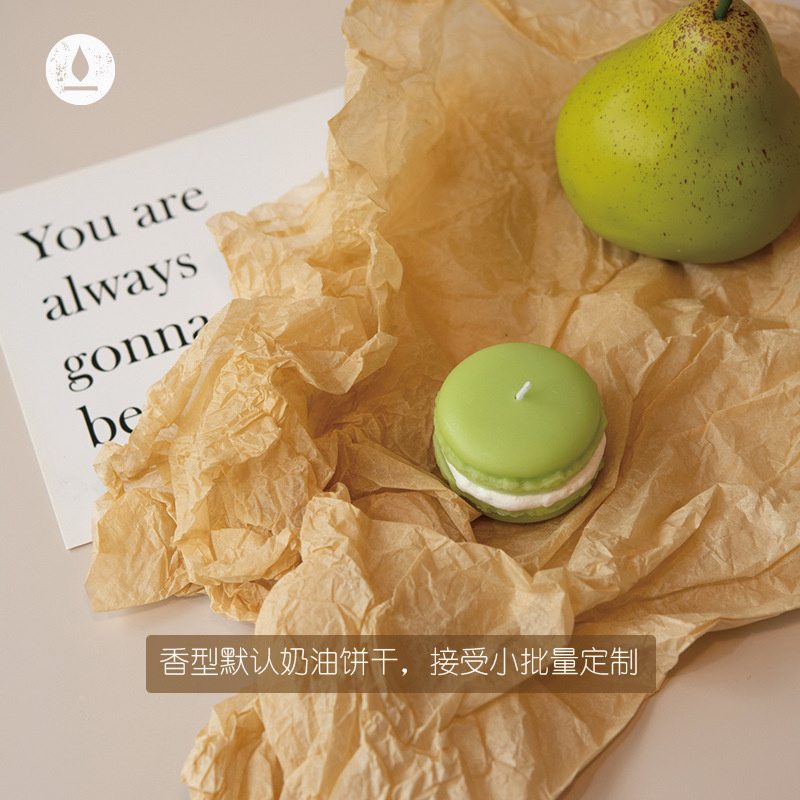 Ventas transfronterizas de macarón sin humo de aroma vela dulce lindo regalo de cumpleaños regalo al por mayor venta caliente