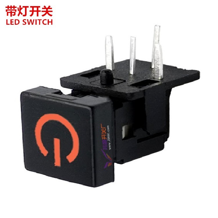 优质led带灯开关批发 供应带灯按钮开关侧按 侧面led带灯轻触开关