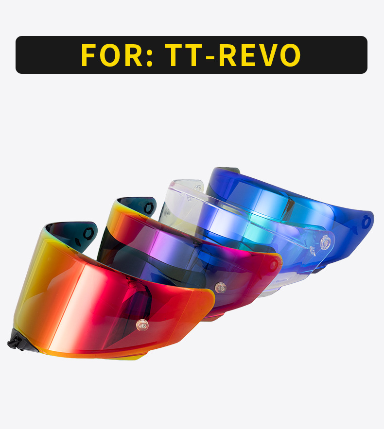 Motorcycle Helmet Tt-Revo Lens Electroplated Sun Protection Uv Protection Tt-Revo Helmet Safety Accessories