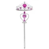 Silver-rimmed rose-red peach heart crown