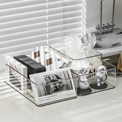 Transparent desktop storage box acrylic dormitory desktop cosmetics mask storage box snack sundries storage rack