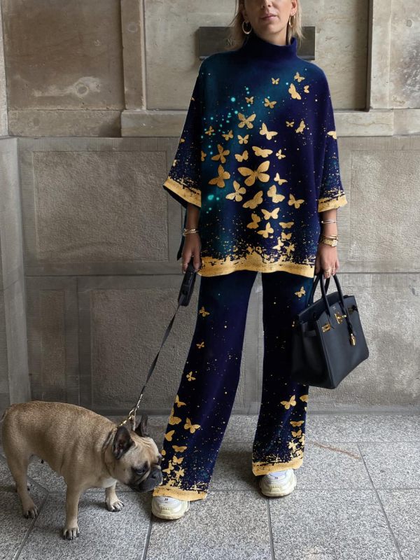 Winter, Autumn Season Women'S Gender Printing Design Holiday Daily Multicolor Women'S Casual Fashion Printing Polyester Printing Pant Co-ord Set Pants Sets