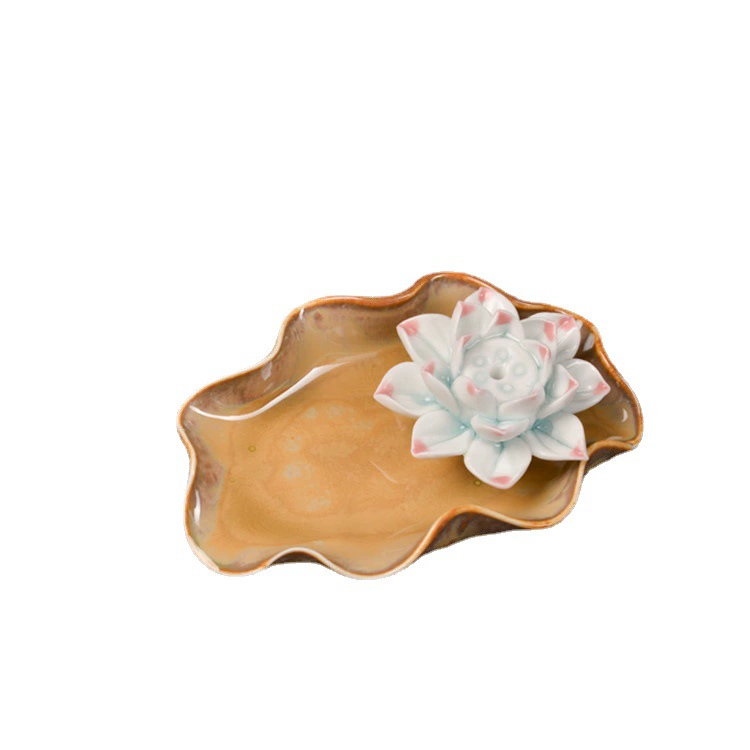 Керамическая диска из лотоса Jingdezhen диска для благовоний ароматная печь для дома украшения лотоса нити благовоний заглушка