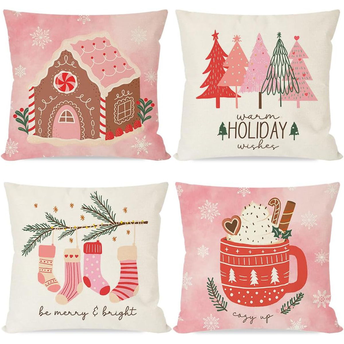 Pillow, winter Christmas pillowcase, sofa, Amazon