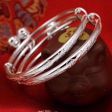 纯银宝宝手镯s999银长命锁婴儿足银镯子小孩满月周岁生日套装礼物