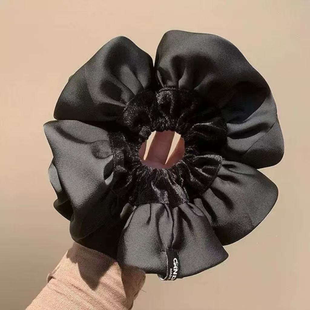 2#빨간색 이중층 패브릭 머리끈