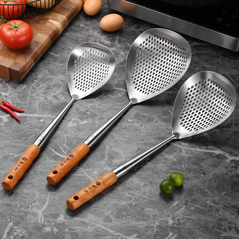 304 из нержавеющей стали перца дуршлаг древняя деревянная ручка дуршлаг