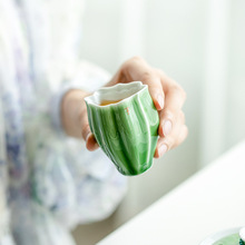 昌朴居事事如意祖母绿闻香杯家用品茗杯单主人杯功夫茶具聚香杯子