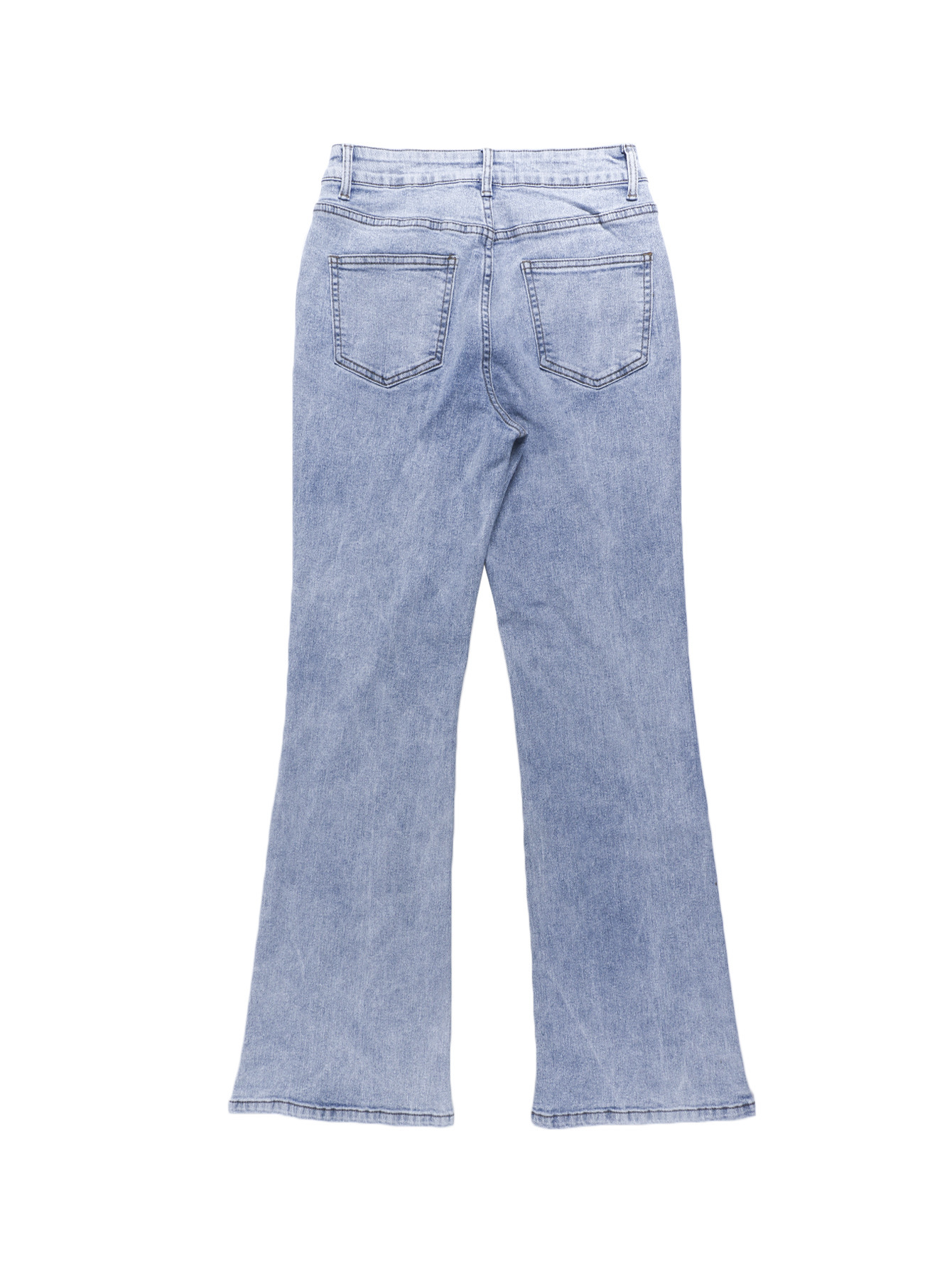Women's Clothing High Waisted Retro Flared Jeans, Street Style Denim Trousers_ecoleips.com