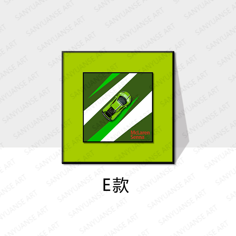 Pintura colgante de coche, aleación, habitación creativa para niños, comercio electrónico transfronterizo, pintura decorativa, dormitorio, modelo de porche, mural