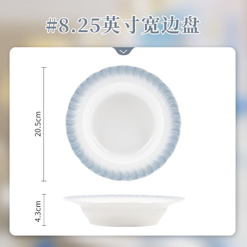 그라데이션 블루 - 8.25inch 와이드 사이드 플레이트