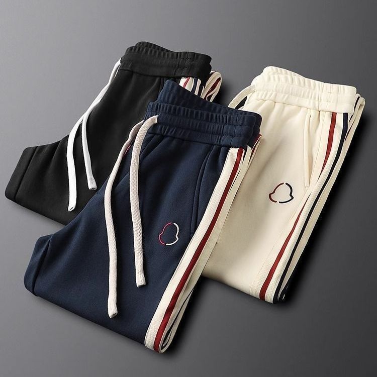 New Fashion Side Stripe Casual Sports Sweatshirt Set Men's Spring and Autumn Knit Men's Sweatpants Two-Piece Set Trendy