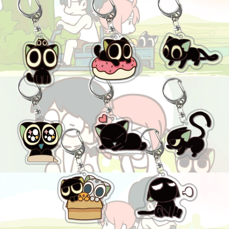 Luo Xiaohei Battle Chronicles Anime Merchandise Q-Version Keychain Fengxi Luo Zhu Acrylic Double-Sided Backpack Charm