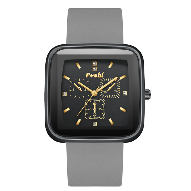 POSHI TikTok Live reloj de mujer reloj de correa de silicona reloj de moda y elegante reloj de cuarzo impermeable para hombres