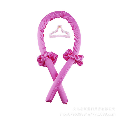Cross-border hair roller lazy curling iron sponge heatless curling iron rubber sleep curling iron with hair tie