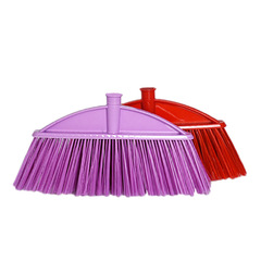 9WOR Plastic Broom with Stainless Steel Handle, Hard Bristles, and Pile-Layered Design—Perfect for Sweeping Water, Ideal for Sanitation, Schools, and Areas Requiring Dense, Soft, Ice-Silk Bristles.