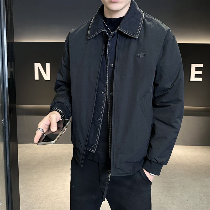 Dropshipping Service Available: Designer-Style Men's down Jacket with 50% White Duck Down, Full Filling, Faux Two-Piece Design, Fashionable and Stylish