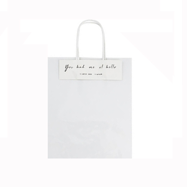 Té de leche bolsa portátil OPP bolsa transparente bolsa de flores frescas ramo de ropa de embalaje para llevar bolsa de yeso embalaje de descuento publicidad