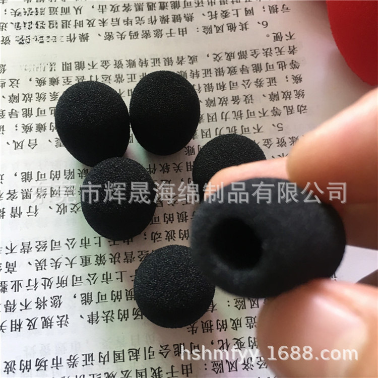 现货领夹海绵套耳机对讲咪棉罩话筒防喷罩小型咪套海绵话筒套咪棉