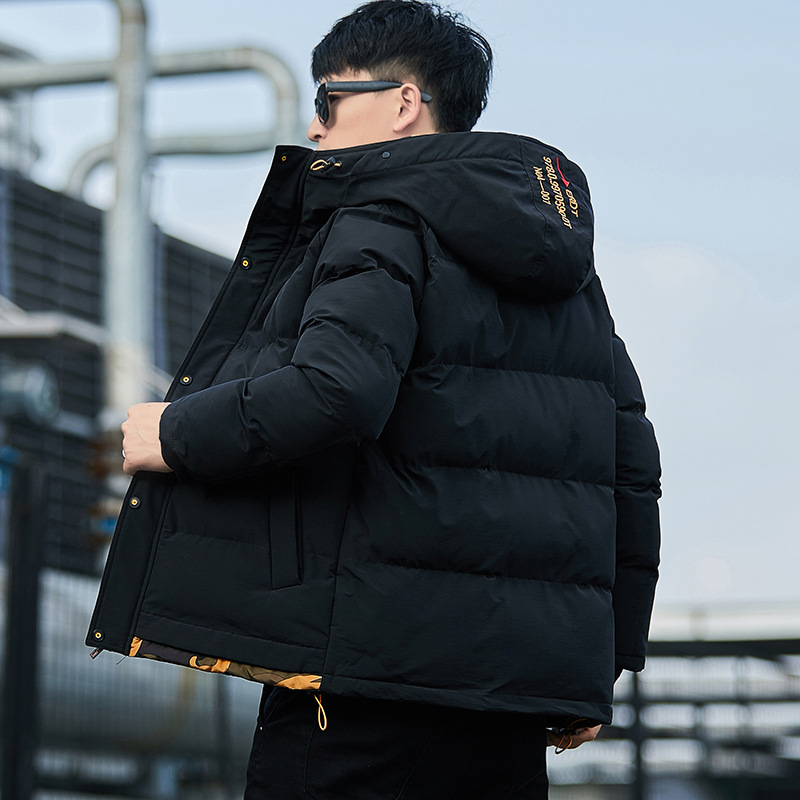 Men's Clothing Men's winter short cotton coat men's plush and thick Silk cotton cotton coat style winter loose cotton coat men_voghion.com
