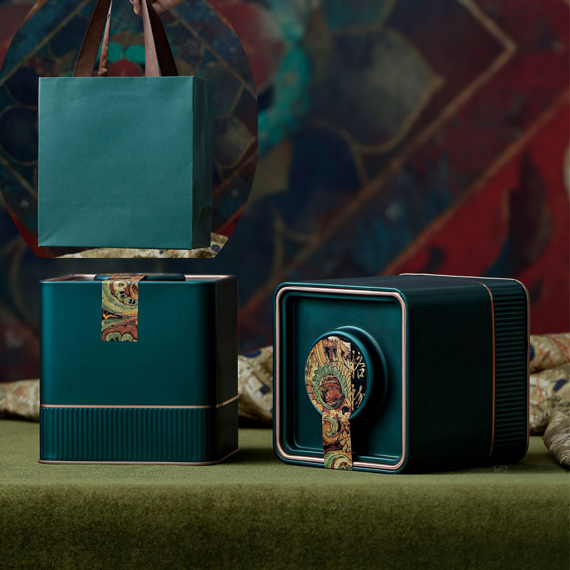 té vacío lata de hierro té blanco retro té verde general caja de regalo vacío caja de embalaje de té a granel árbol antiguo Dianhong Pu 'er caja de té