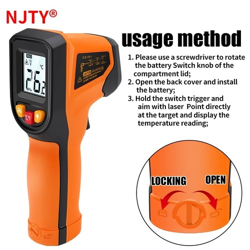 T400&T400A&T600&T600A NJTY infrared thermometer non-contact thermometer foreign trade